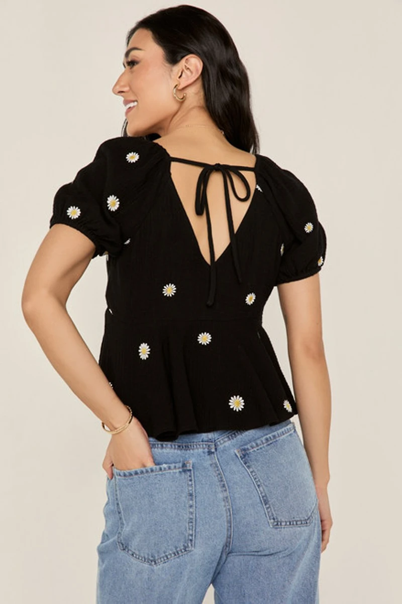 Dorothy Embroidered Daisy Blouse