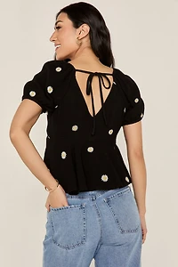 Dorothy Embroidered Daisy Blouse
