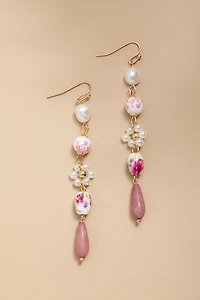 Kathy Ceramic Pearl Drop Earrings