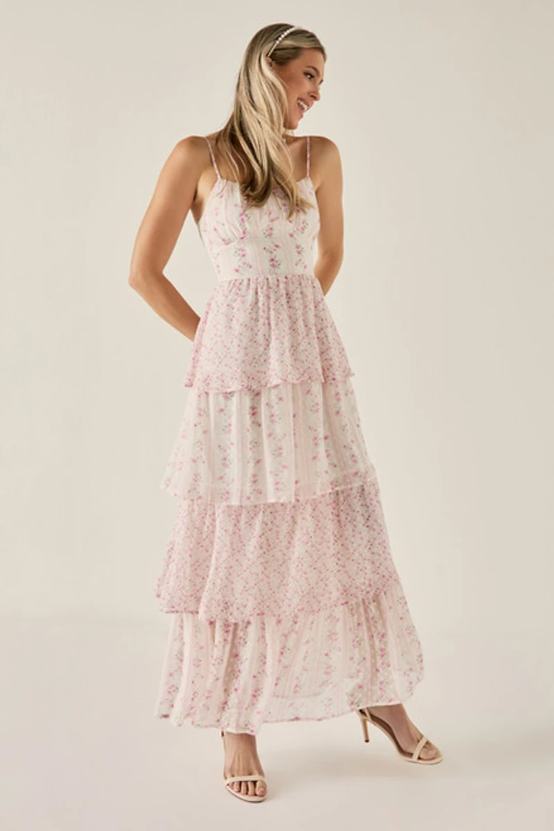 Betty Floral Tiered Maxi Dress