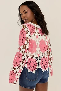 Brenda Crochet Pullover Sweater