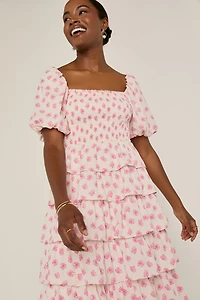 Suzi Tiered Floral Midi Dress