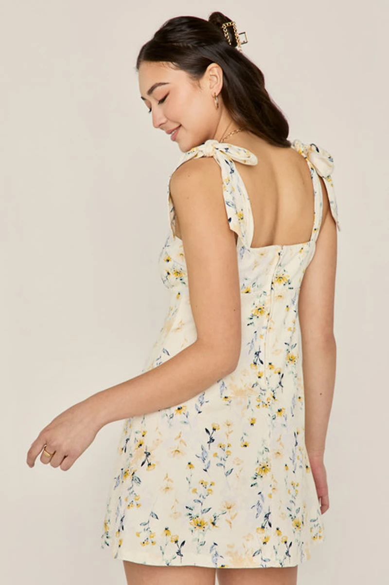 Holly Button Front Floral Mini Dress