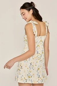 Holly Button Front Floral Mini Dress