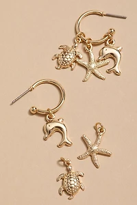 Ophelia Sea Life Hoop Earrings