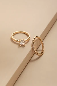 Elizabeth Crystal Ring Set