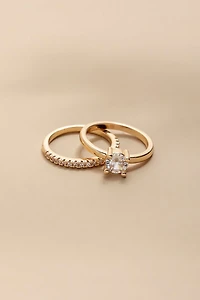 Elizabeth Crystal Ring Set