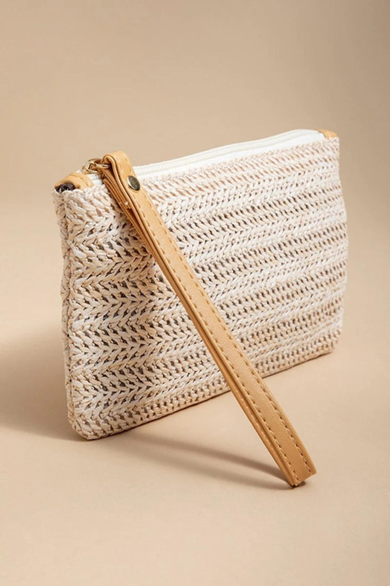 Angelina Straw Wristlet