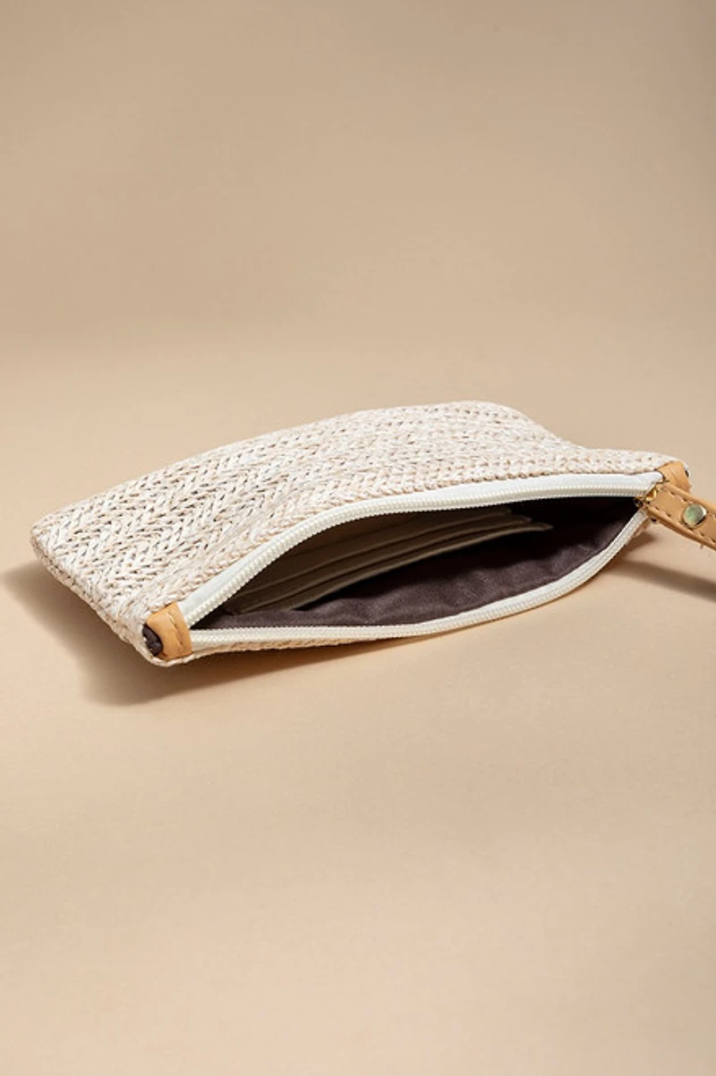 Angelina Straw Wristlet
