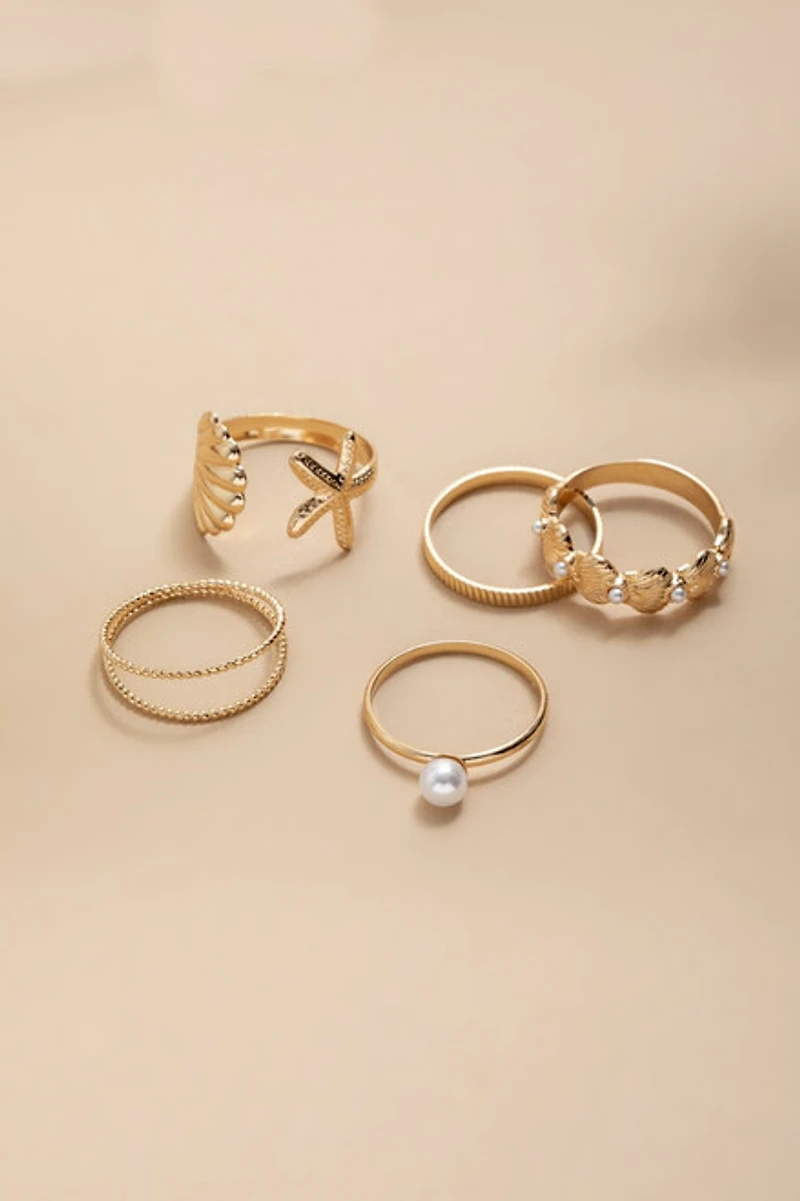 Jane Starfish Ring Set