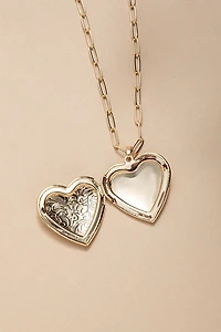 Nina Gold Heart Locket Necklace
