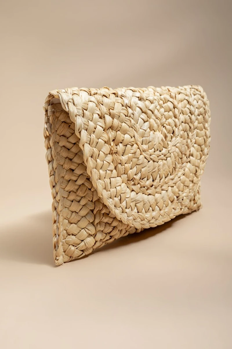 Britney Straw Clutch Handbag