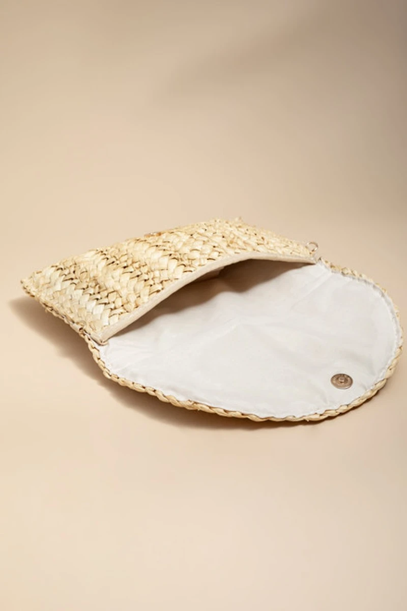 Britney Straw Clutch Handbag