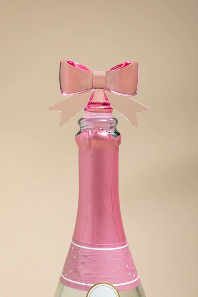 Pink Bow Wide Bottle Stopper