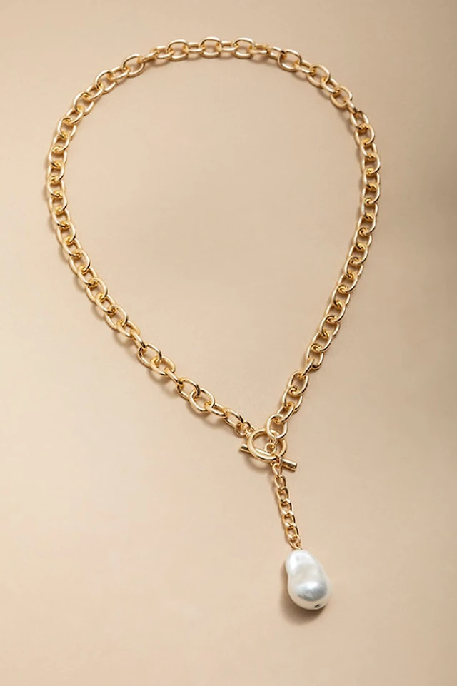 Bonny Y Neck Pearl Pendant Necklace