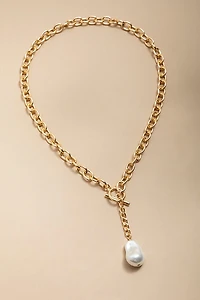 Bonny Y Neck Pearl Pendant Necklace