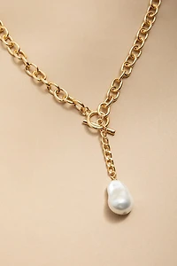 Bonny Y Neck Pearl Pendant Necklace