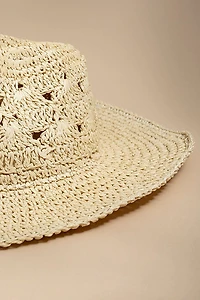 Jenna Crochet Straw Cowboy Hat