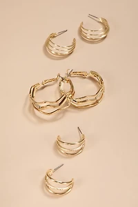 Faye Mixed Hoop Earring Set