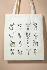 Ivy Cocktail Graphic Tote Bag