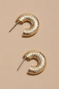Emily Textured Bold Hoop Earrings