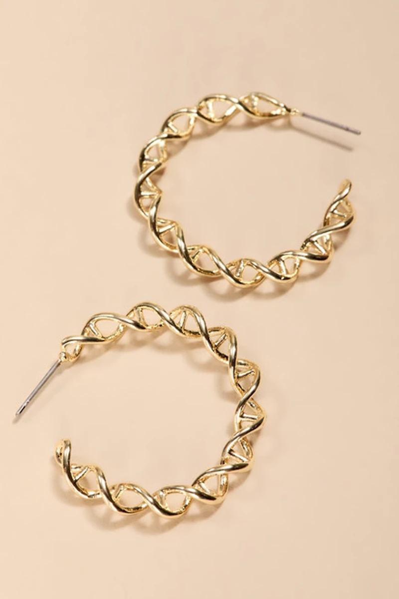 Valeria Twisted Metal Hoop Earrings