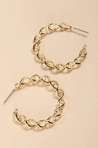 Valeria Twisted Metal Hoop Earrings