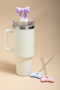 Bow Straw Topper Set