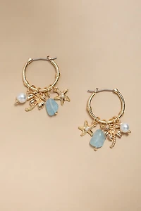 Clare Charm Hoop Earrings
