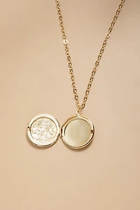 Jodie Gold Locket Pendant Necklace