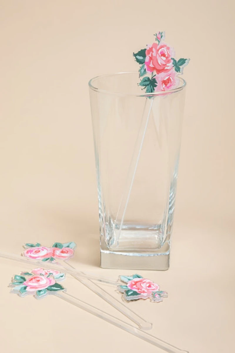 Rose Blossom Stir Stick Set