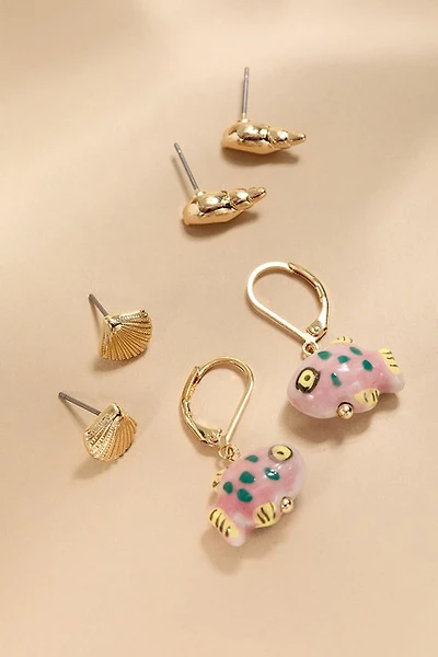 Carmen Ceramic Fish Earring Set