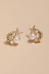 Lisa Beach Cluster Stud Earrings