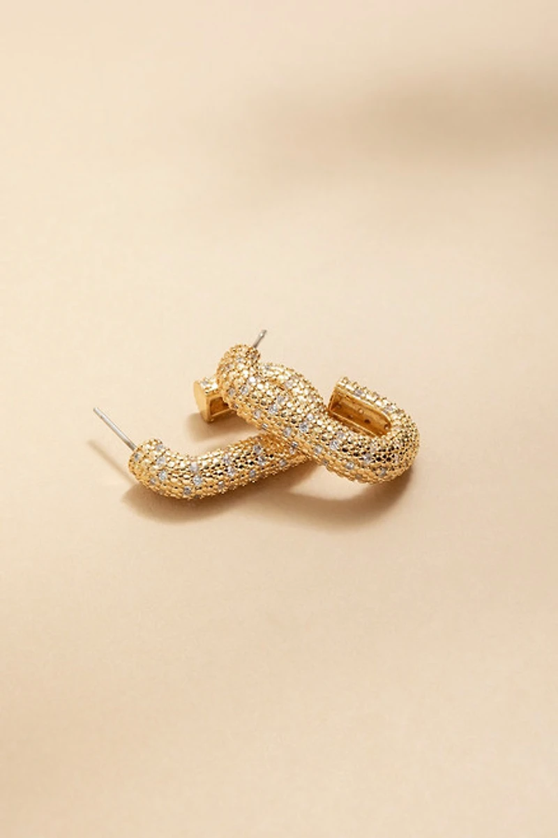 Amy Pave Oval Earrings