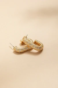 Amy Pave Oval Earrings
