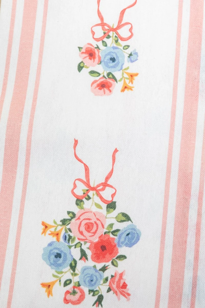 Rose Bouquet Print Tea Towel