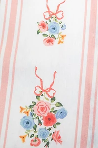 Rose Bouquet Print Tea Towel
