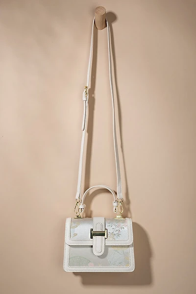 Dorothy Satin Floral Pattern Satchel Bag