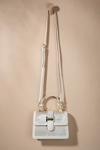 Dorothy Satin Floral Pattern Satchel Bag