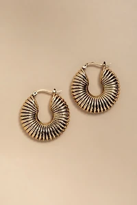 Grace Embossed Hoop Earrings