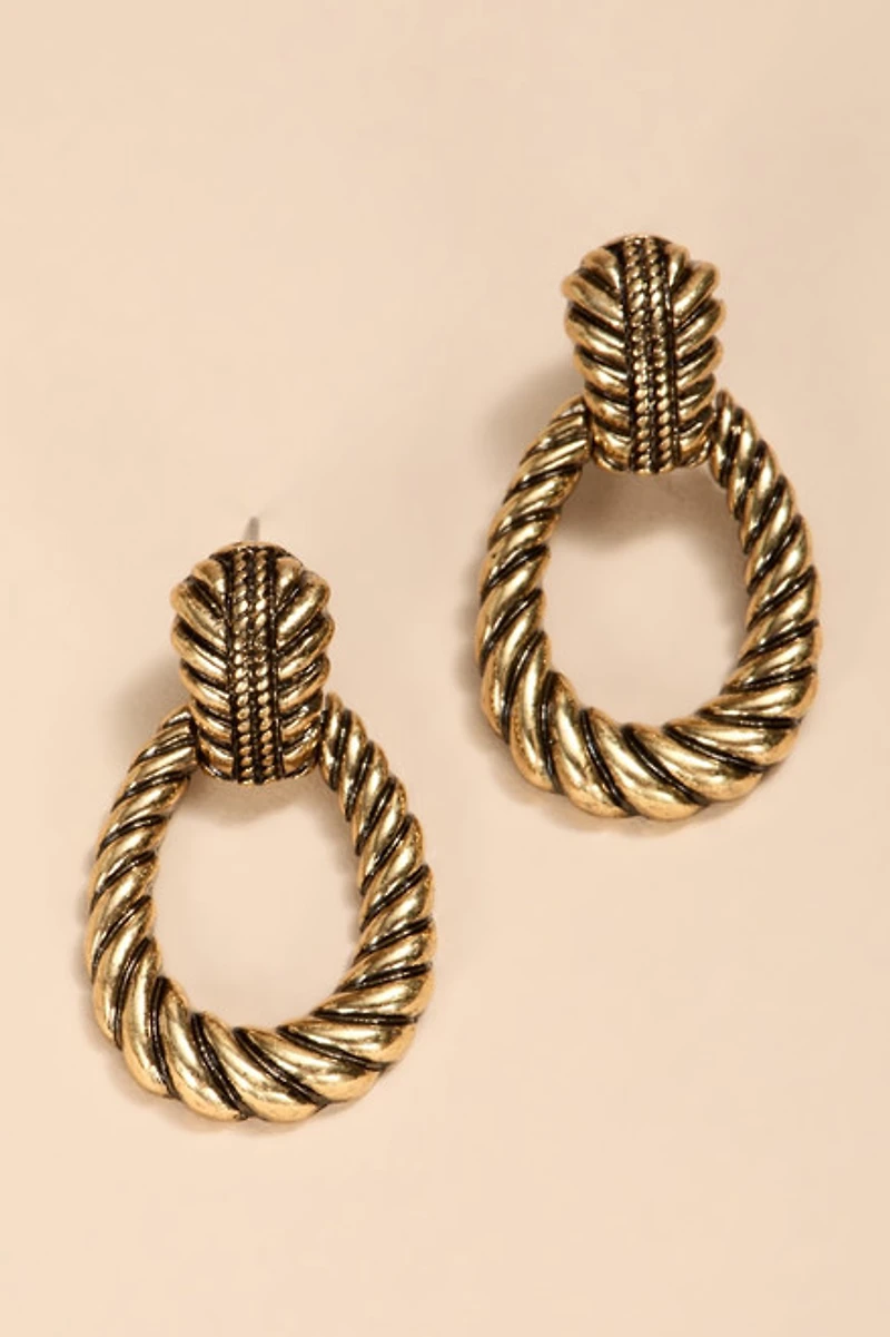 Roxy Doorknocker Drop Earrings