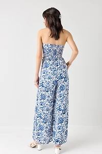 Yara Strapless Floral Jumpsuit