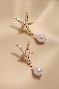 Stella Pearl Starfish Drop Earrings