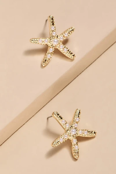 Marla Pearl Starfish Stud Earrings