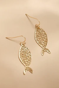 Juliet Filigree Fish Drop Earrings