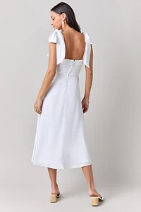 Leah Bow Tie Midi Dress