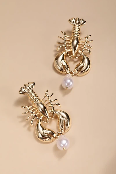 Ursula Pearl Lobster Drop Earrings