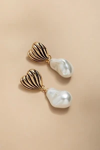 Jenny Embossed Heart Drop Earrings
