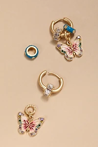 Althea Butterfly Charm Drop Earrings