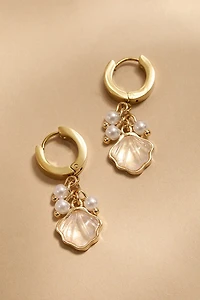 Amy Pave Shell Drop Earrings